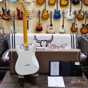 Fender Custom Shop Limited Edition 1961 Stratocaster Hardtail Hand-Wound Pickups AAA Dark Rosewood Slab Board Relic Aged Olympic White - Image 9