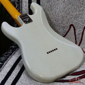 Fender Custom Shop Limited Edition 1961 Stratocaster Hardtail Hand-Wound Pickups AAA Dark Rosewood Slab Board Relic Aged Olympic White - Image 11