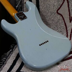 Fender Custom Shop Limited Edition 1961 Stratocaster Hardtail Hand-Wound Pickups AAA Dark Rosewood Slab Board Relic Faded Aged Sonic Blue - Image 11