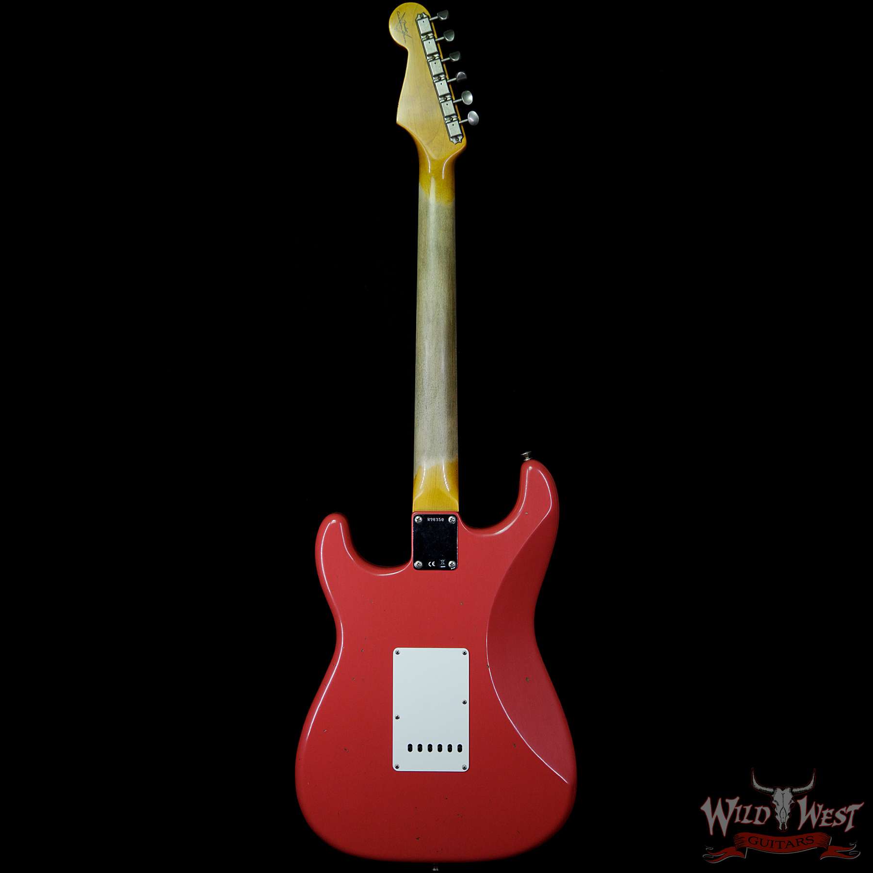 fendercs-1961stratjm-frd-r98350-b__wwg.jpg Fender Custom Shop 1961 Stratocaster Journeyman Relic with Dirty Neck Fiesta Red - Image 5