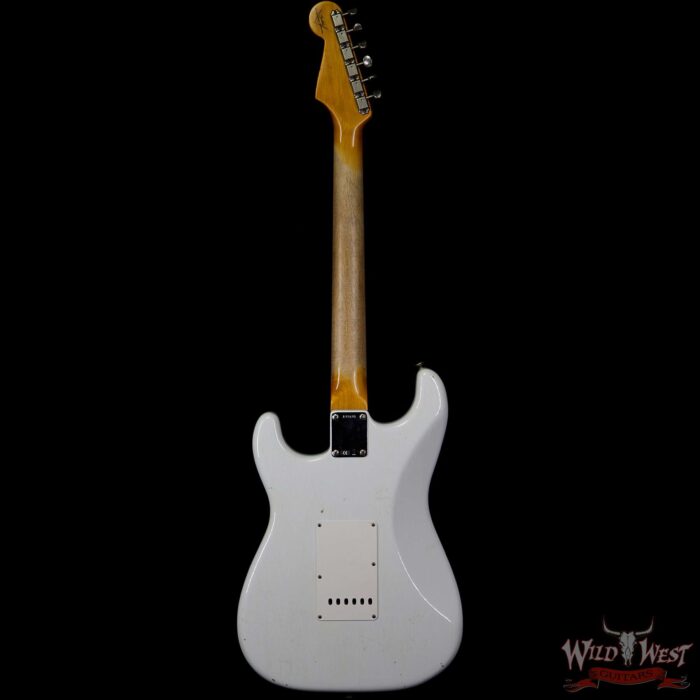 Fender Custom Shop 1961 Stratocaster Journeyman Relic Dirty Neck 3A Rosewood Slab Board Olympic White - Image 5