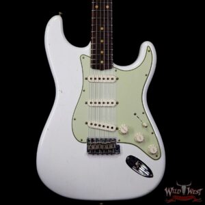 Fender Custom Shop 1961 Stratocaster Journeyman Relic Dirty Neck 3A Rosewood Slab Board Olympic White - Image 3