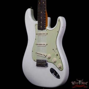 Fender Custom Shop 1961 Stratocaster Journeyman Relic Dirty Neck 3A Rosewood Slab Board Olympic White - Image 2