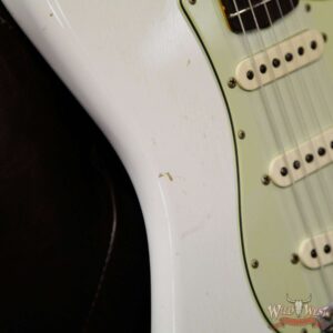 Fender Custom Shop 1961 Stratocaster Journeyman Relic Dirty Neck 3A Rosewood Slab Board Olympic White - Image 13