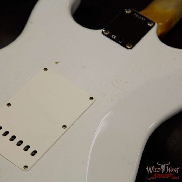Fender Custom Shop 1961 Stratocaster Journeyman Relic Dirty Neck 3A Rosewood Slab Board Olympic White - Image 16