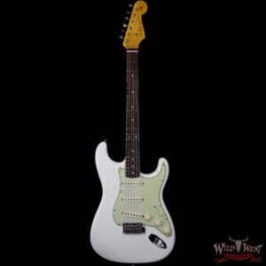 Fender Custom Shop 1961 Stratocaster Journeyman Relic Dirty Neck 3A Rosewood Slab Board Olympic White - Image 4