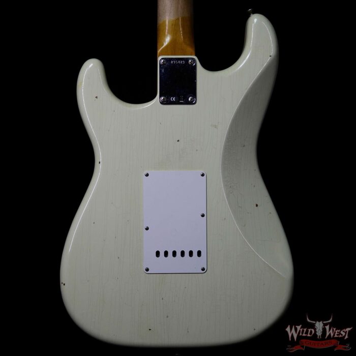 Fender Custom Shop 1961 Stratocaster Journeyman Relic w/ Dirty Neck AAA Rosewood Slab Fingerboard Vintage White - Image 6