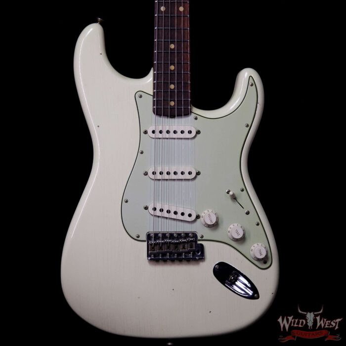 Fender Custom Shop 1961 Stratocaster Journeyman Relic w/ Dirty Neck AAA Rosewood Slab Fingerboard Vintage White - Image 3