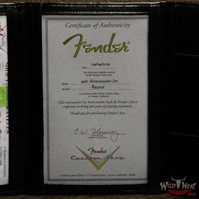 Fender Custom Shop 1961 Stratocaster Journeyman Relic w/ Dirty Neck AAA Rosewood Slab Fingerboard Vintage White - Image 17