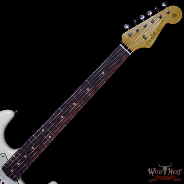 Fender Custom Shop 1961 Stratocaster Journeyman Relic w/ Dirty Neck AAA Rosewood Slab Fingerboard Vintage White - Image 8