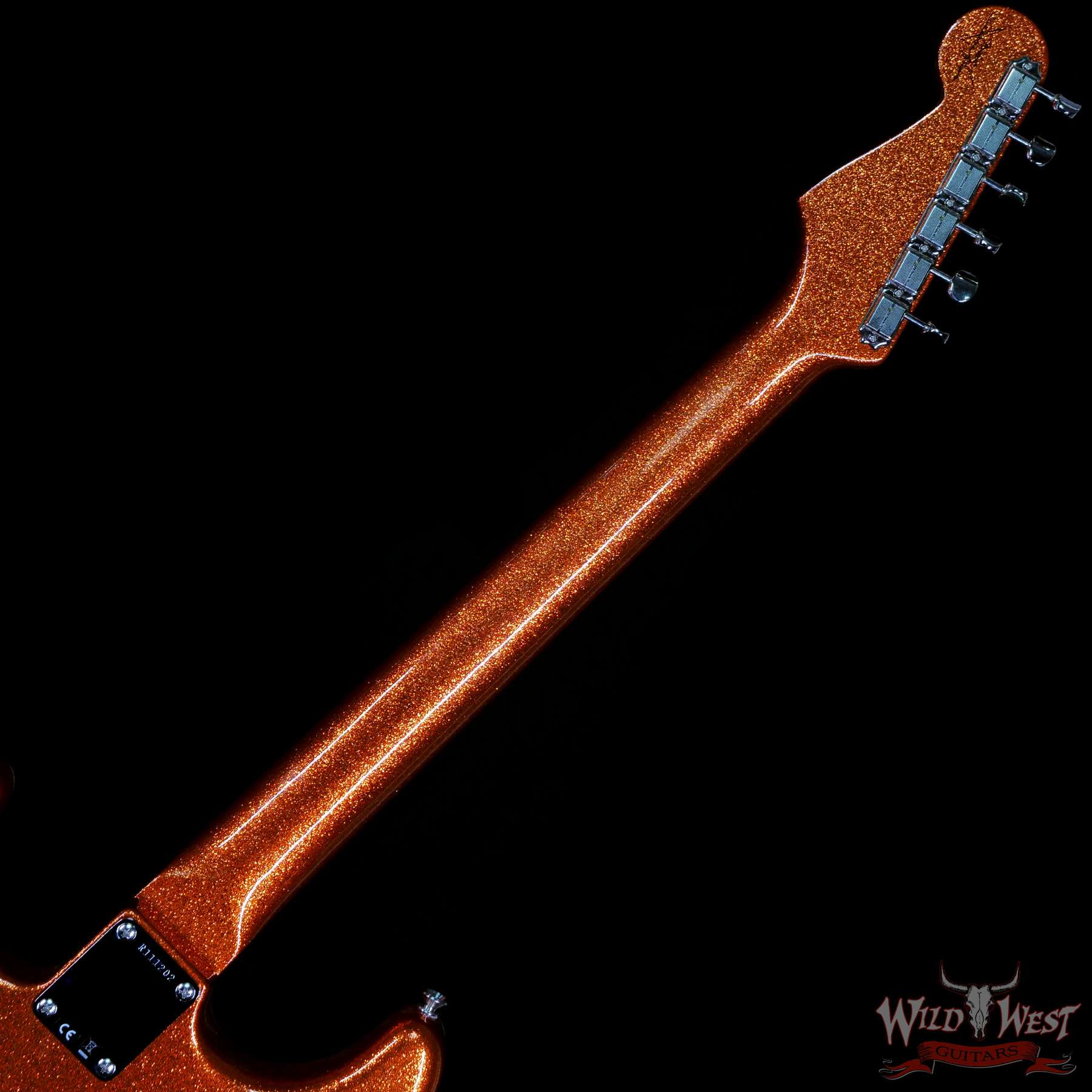 fendercs-1961stratnos-orangesparkle-r111202-c3__wwg.jpg Fender Custom Shop 1961 Stratocaster NOS Hand-Wound Pickups Matching Color Neck Orange Sparkle - Image 5