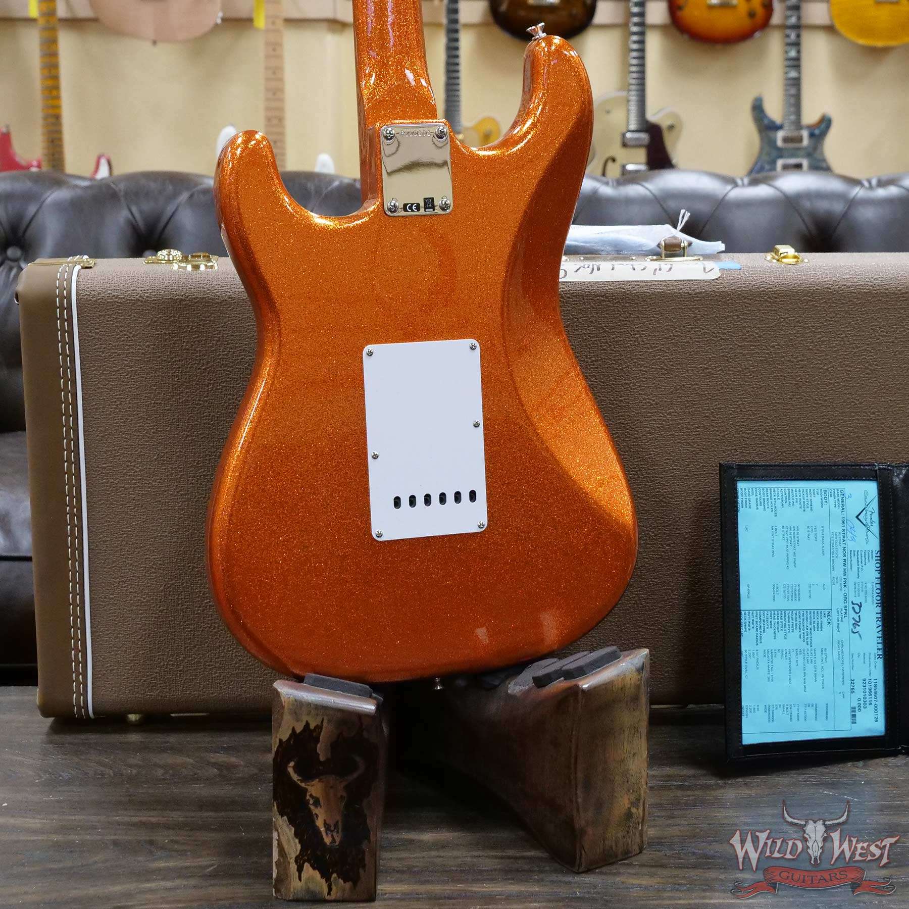 fendercs-1961stratnos-orangesparkle-r111202-d6__wwg.jpg Fender Custom Shop 1961 Stratocaster NOS Hand-Wound Pickups Matching Color Neck Orange Sparkle - Image 11