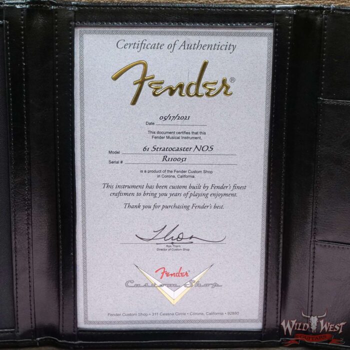 Fender Custom Shop 1961 Stratocaster NOS Hand-Wound Pickups Matching Color Neck Sonic Blue - Image 12