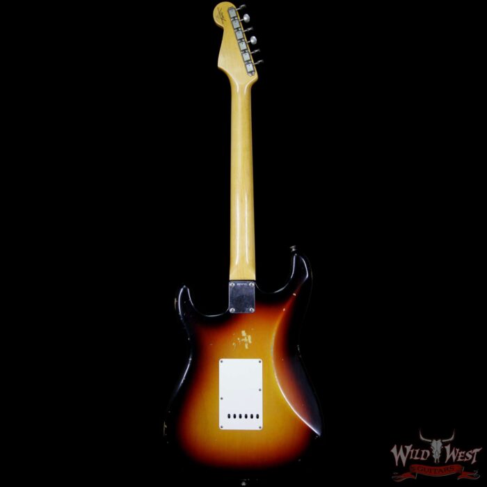Fender Custom Shop 1961 Stratocaster Relic Rosewood Fretboard 3 Tone Sunburst - Image 6