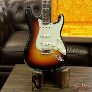 Fender Custom Shop 1961 Stratocaster Relic Rosewood Fretboard 3 Tone Sunburst - Image 13