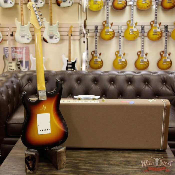Fender Custom Shop 1961 Stratocaster Relic Rosewood Fretboard 3 Tone Sunburst - Image 14