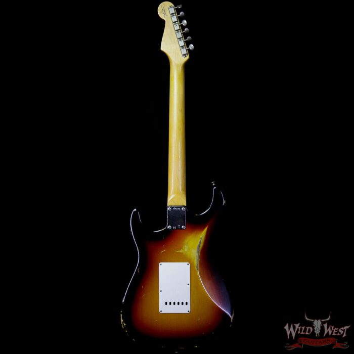 Fender Custom Shop 1961 Stratocaster Relic AAA Rosewood Fingerboard 3 Tone Sunburst - Image 5
