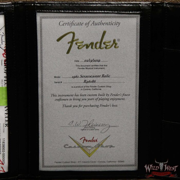 Fender Custom Shop 1961 Stratocaster Relic AAA Rosewood Fingerboard 3 Tone Sunburst - Image 15