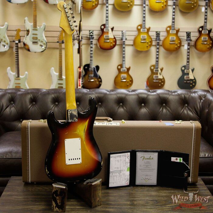 Fender Custom Shop 1961 Stratocaster Relic AAA Rosewood Fingerboard 3 Tone Sunburst - Image 13
