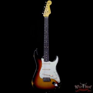Fender Custom Shop 1961 Stratocaster Relic AAA Rosewood Fingerboard 3 Tone Sunburst - Image 4