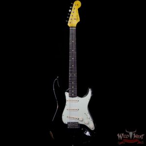 Fender Custom Shop 1961 Stratocaster Relic AAA Rosewood Fingerboard Black - Image 4