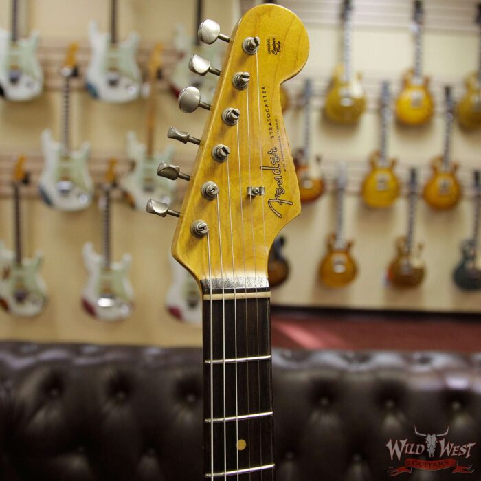 Fender Custom Shop 1961 Stratocaster Relic AAA Rosewood Fingerboard Black - Image 7
