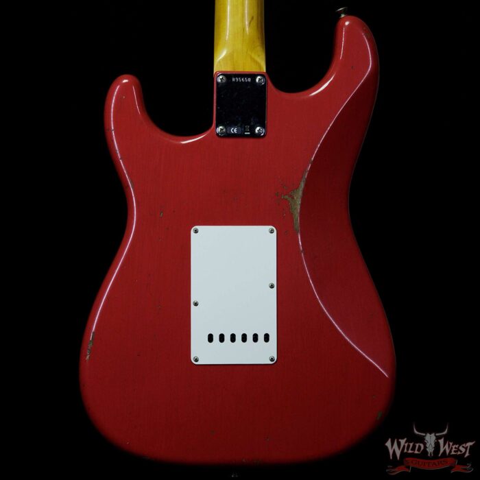 Fender Custom Shop 1961 Stratocaster Relic with AAA Rosewood Slab Fingerboard Fiesta Red - Image 6