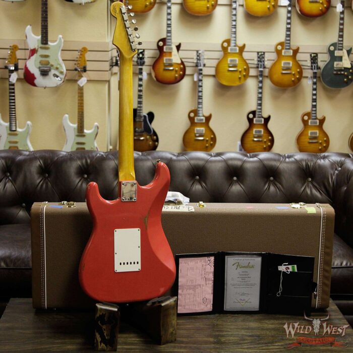 Fender Custom Shop 1961 Stratocaster Relic with AAA Rosewood Slab Fingerboard Fiesta Red - Image 15