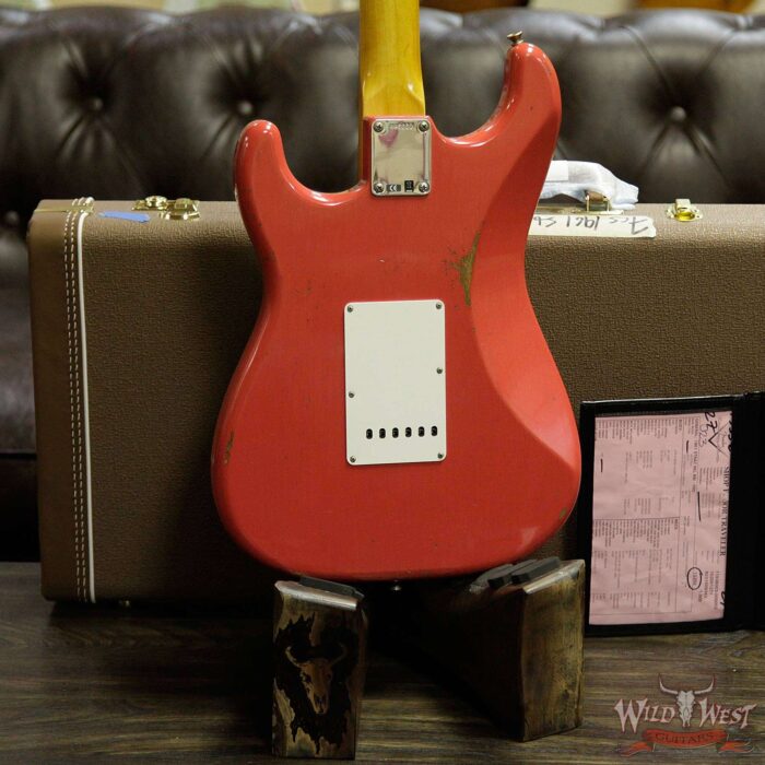 Fender Custom Shop 1961 Stratocaster Relic with AAA Rosewood Slab Fingerboard Fiesta Red - Image 16