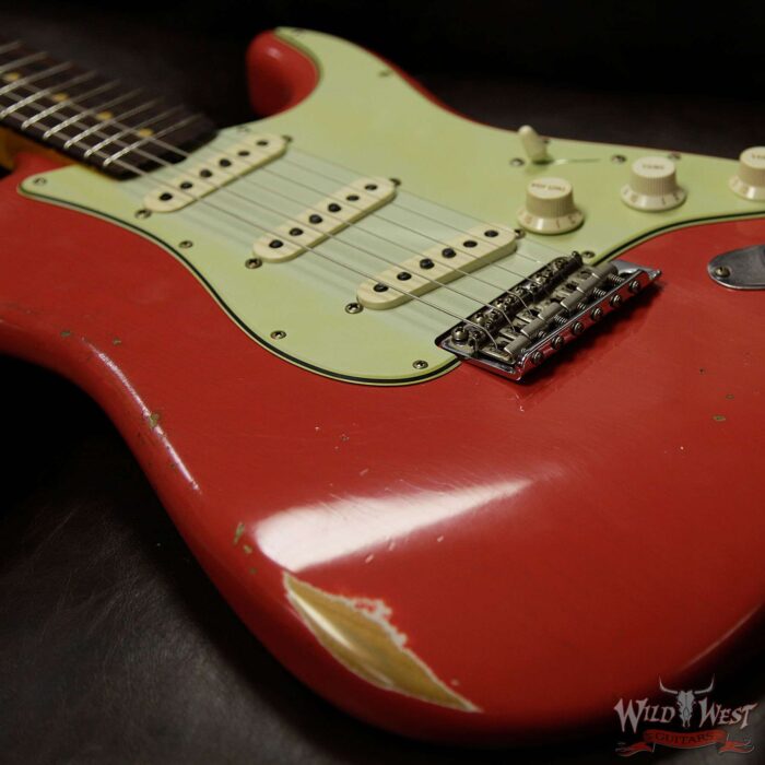 Fender Custom Shop 1961 Stratocaster Relic with AAA Rosewood Slab Fingerboard Fiesta Red - Image 17
