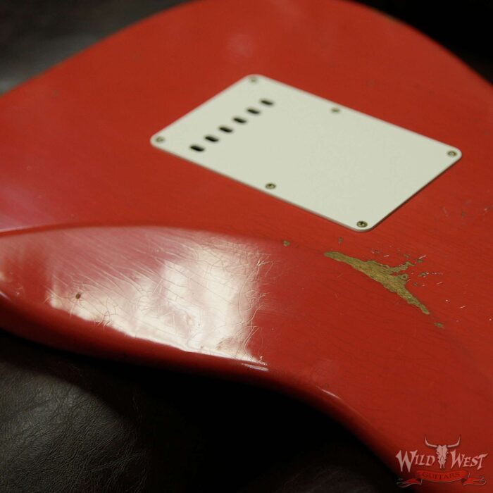 Fender Custom Shop 1961 Stratocaster Relic with AAA Rosewood Slab Fingerboard Fiesta Red - Image 18