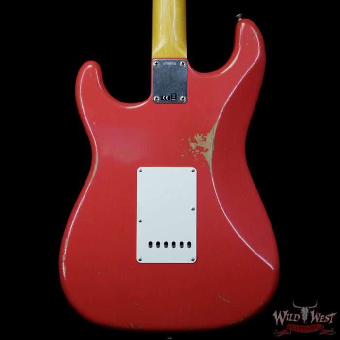 Fender Custom Shop 1961 Stratocaster Relic AAA Rosewood Fingerboard Fiesta Red - Image 6