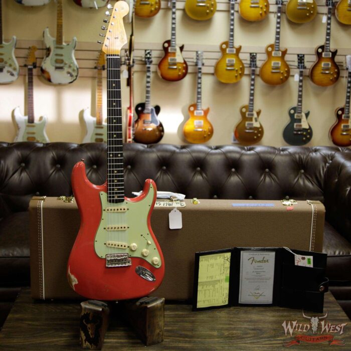 Fender Custom Shop 1961 Stratocaster Relic AAA Rosewood Fingerboard Fiesta Red - Image 11