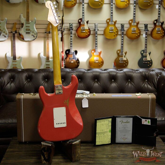 Fender Custom Shop 1961 Stratocaster Relic AAA Rosewood Fingerboard Fiesta Red - Image 13