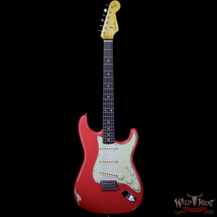 Fender Custom Shop 1961 Stratocaster Relic AAA Rosewood Fingerboard Fiesta Red - Image 4