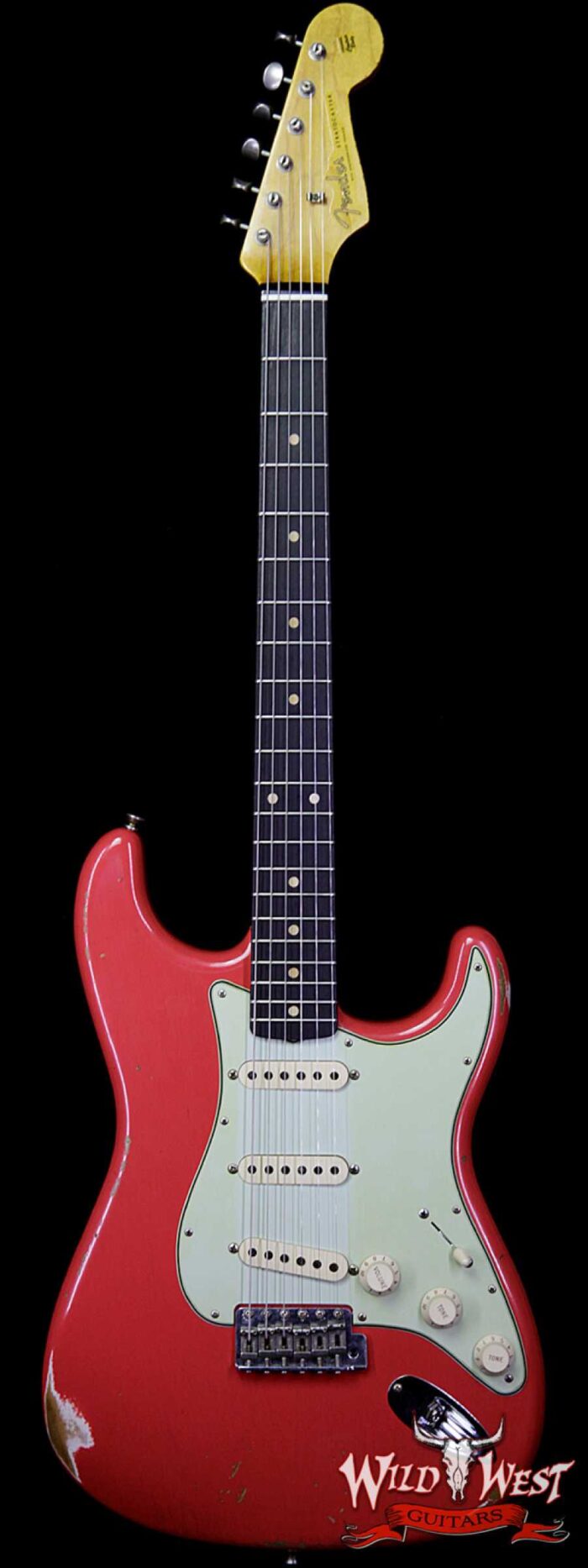 Fender Custom Shop 1961 Stratocaster Relic AAA Rosewood Fingerboard Fiesta Red - Image 1