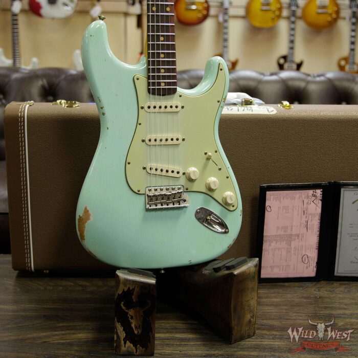 Fender Custom Shop 1961 Stratocaster Relic with AAA Rosewood Slab Fingerboard Surf Green - Image 12