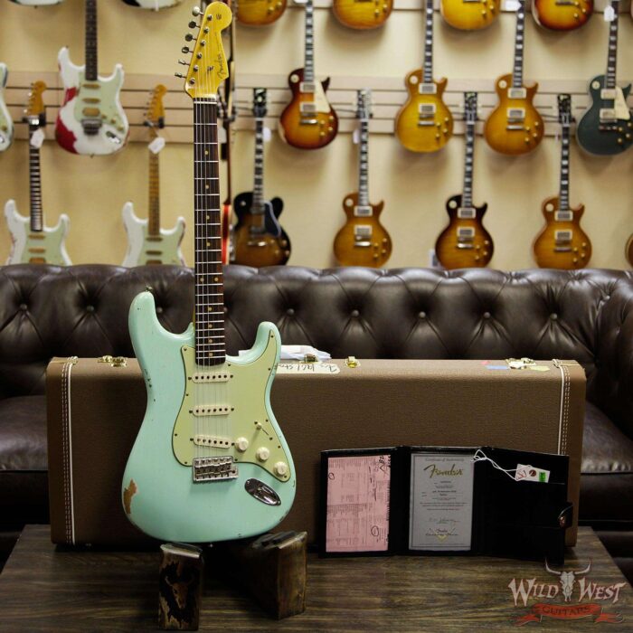 Fender Custom Shop 1961 Stratocaster Relic with AAA Rosewood Slab Fingerboard Surf Green - Image 11