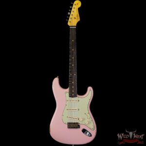 Fender Custom Shop 1961 Stratocaster Relic AAA Rosewood Slab Board with Maple Neck Shell Pink - Image 3