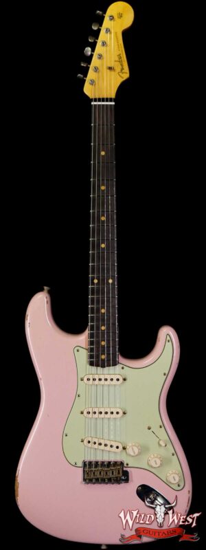Fender Custom Shop 1961 Stratocaster Relic AAA Rosewood Slab Board with Maple Neck Shell Pink