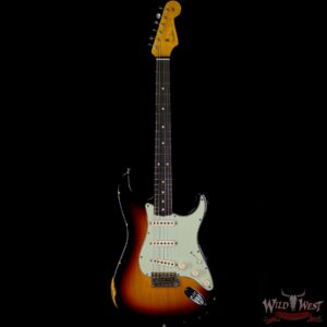 Fender Custom Shop 1961 Stratocaster Relic AAA Rosewood Slab Board Maple Neck 3 Tone Sunburst - Image 3