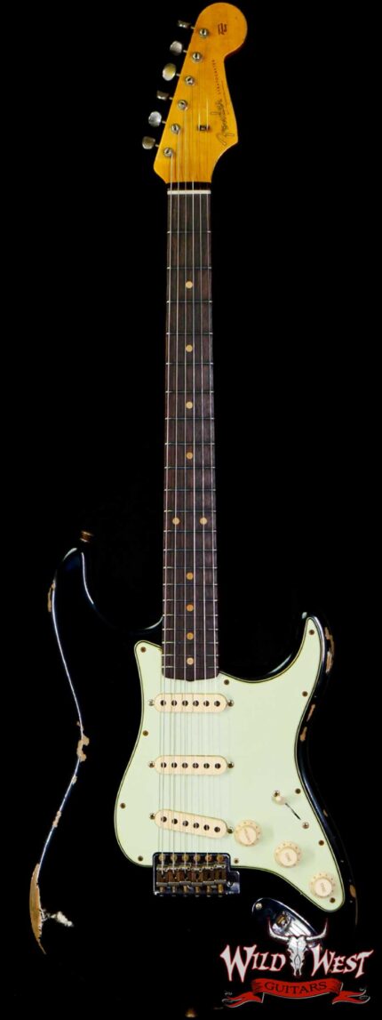 Fender Custom Shop 1961 Stratocaster Relic AAA Rosewood Slab Board Maple Neck Black