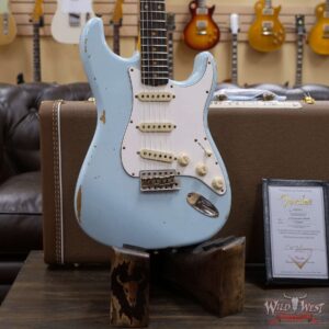 Fender Custom Shop 1961 Stratocaster Relic AAA Rosewood Slab Board with Maple Neck Sonic Blue - Image 8