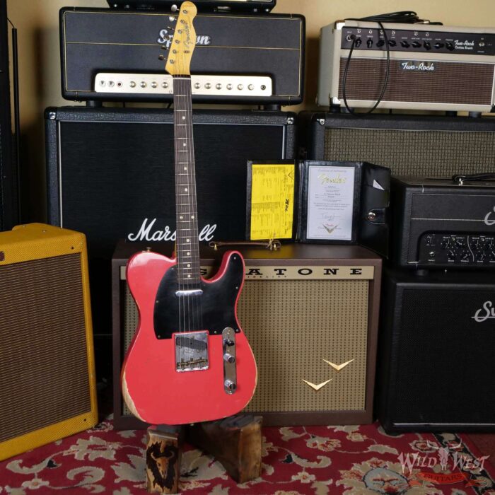 Fender Custom Shop 1961 Telecaster Relic Quater-Sawn Maple AAA Rosewood Fingerboard Fiesta Red - Image 6