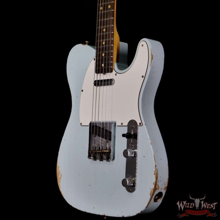 Fender Custom Shop 1961 Telecaster Relic Quater-Sawn Maple AAA Rosewood Fingerboard Sonic Blue - Image 2