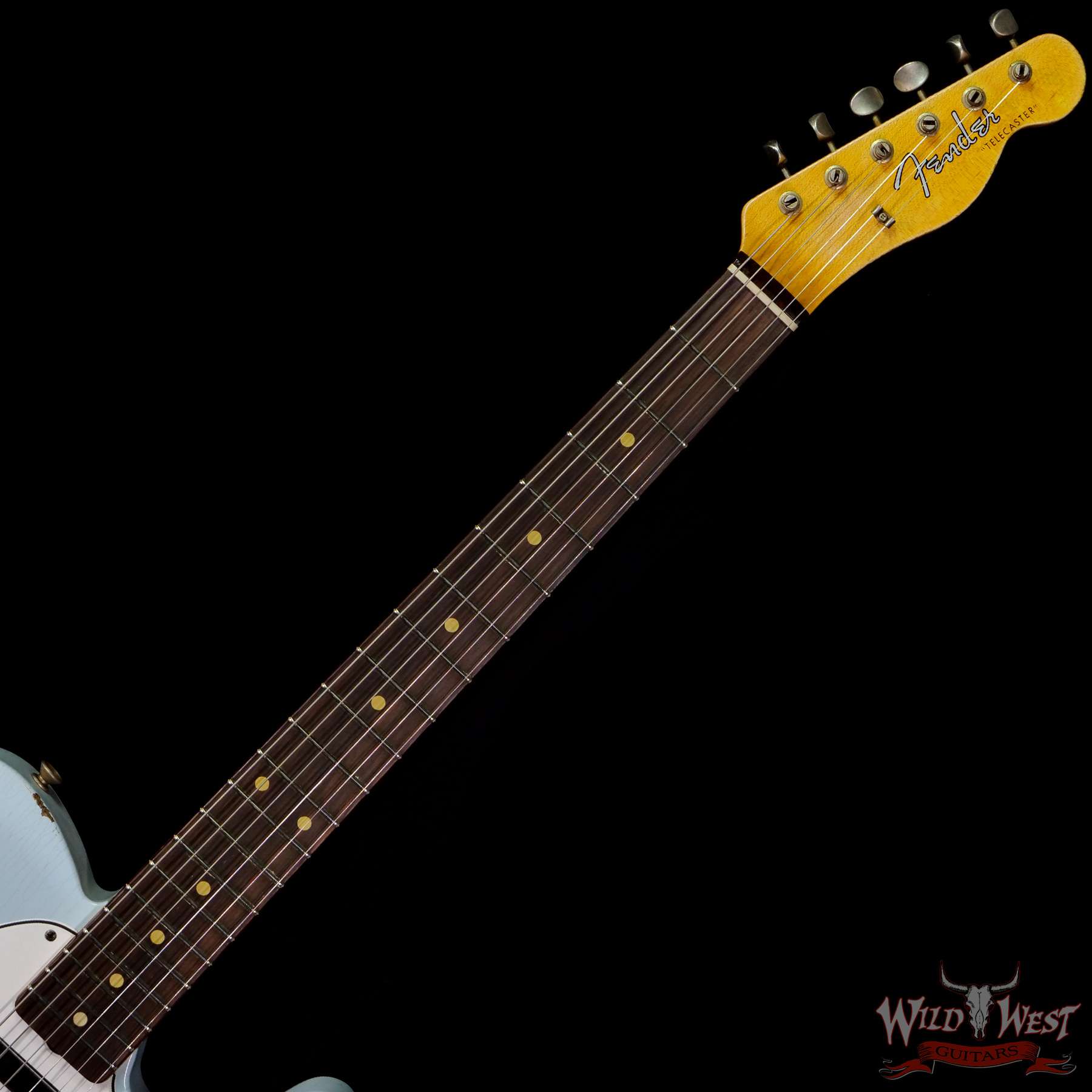fendercs-1961telerelic-sbl-r107310-dd5__wwg.jpg Fender Custom Shop 1961 Telecaster Relic Quater-Sawn Maple AAA Rosewood Fingerboard Sonic Blue - Image 4