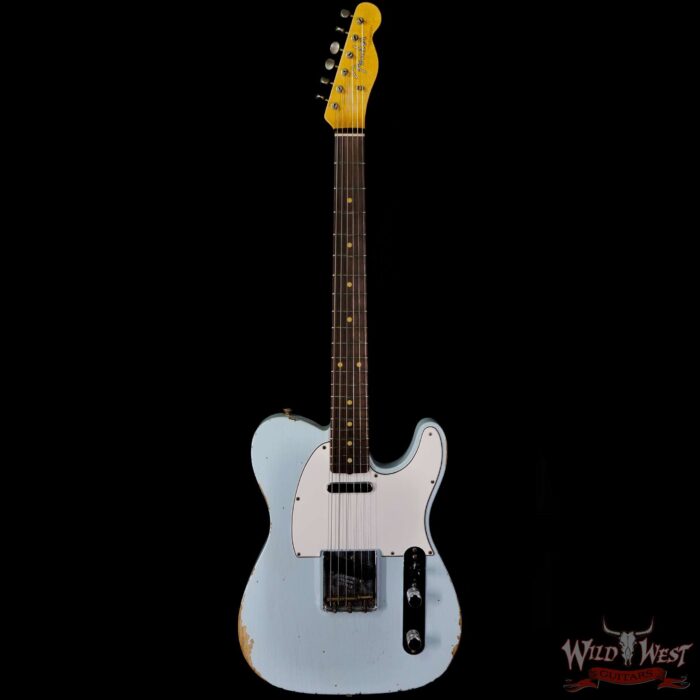 Fender Custom Shop 1961 Telecaster Relic Quater-Sawn Maple AAA Rosewood Fingerboard Sonic Blue - Image 3