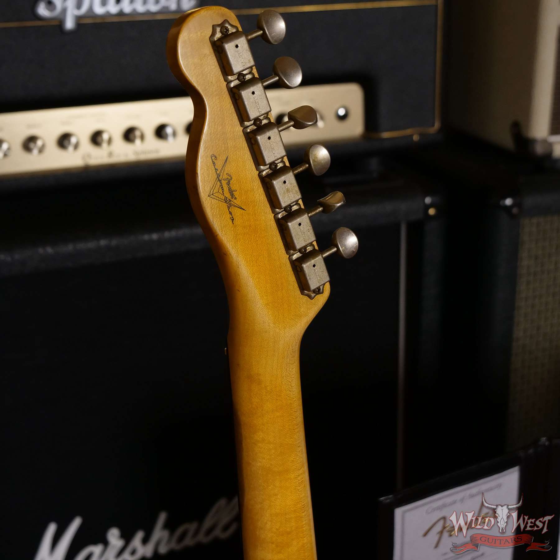 fendercs-1961telerelic-sfg-r107458-hb__wwg.jpg Fender Custom Shop 1961 Telecaster Relic Quater-Sawn Maple AAA Rosewood Fingerboard Surf Green - Image 10