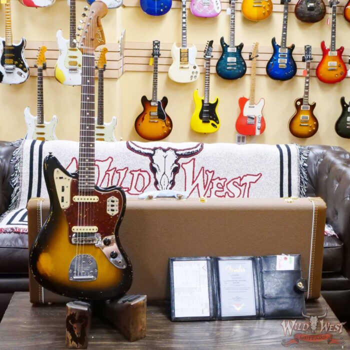 Fender Custom Shop Limited Edition 1962 Roasted Jaguar Relic Wide Fade 2 Tone Sunburst - Image 6