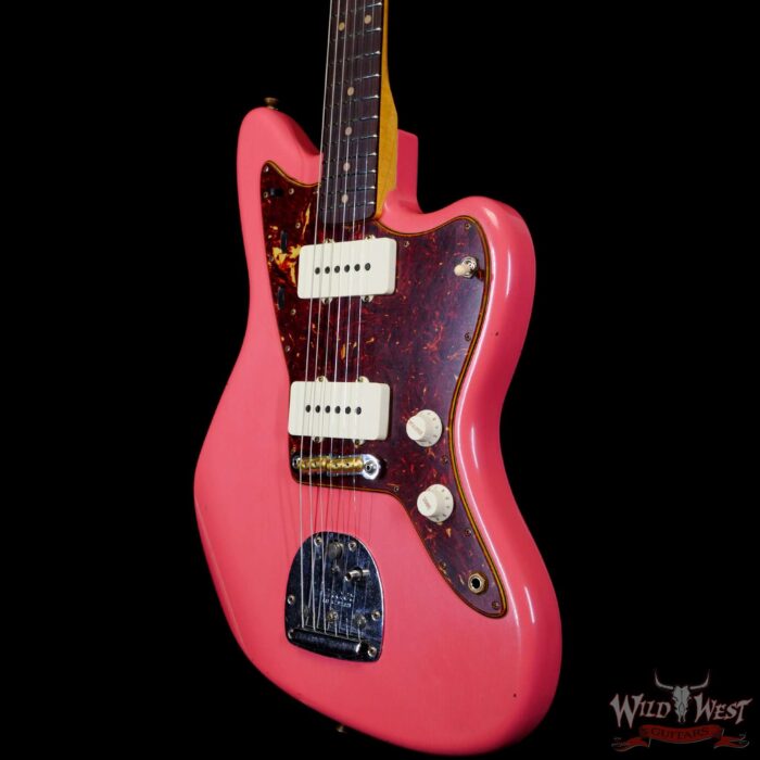 Fender Custom Shop Time Machine 1962 Jazzmaster Hand-Wound Journeyman Relic Super Faded Aged Fiesta Red - Image 2